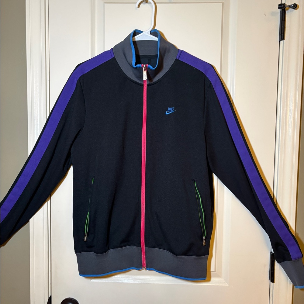 Nike Black Jacket with Purple and Pink Trim